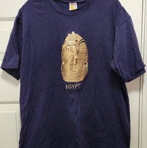 Blue and Gold Pharaoh Graphic Short Sleeve Tee